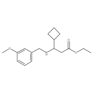 Ethyl 3-cyclobutyl-3-{[(3-methoxyphenyl)methyl]amino}propanoate结构式