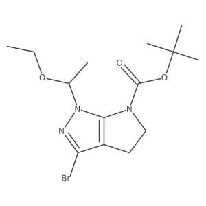 Tert-butyl 3-bromo-1-(1-ethoxyethyl)-4,5-dihydropyrrolo[2,3-c]pyrazole-6(1h)-carboxylate结构式
