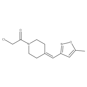 2-Chloro-1-[4-[(5-methyl-1,2-oxazol-3-yl)methylidene]piperidin-1-yl]ethanone结构式