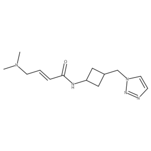 (E)-4-(Dimethylamino)-N-[3-(triazol-1-ylmethyl)cyclobutyl]but-2-enamide结构式