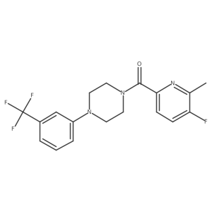 1-(5-Fluoro-6-methylpyridine-2-carbonyl)-4-[3-(trifluoromethyl)phenyl]piperazine结构式