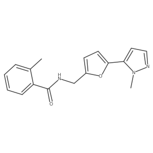 2-methyl-N-{[5-(1-methyl-1H-pyrazol-5-yl)furan-2-yl]methyl}benzamide结构式