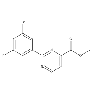 Methyl 2-(3-bromo-5-fluorophenyl)pyrimidine-4-carboxylate Structure