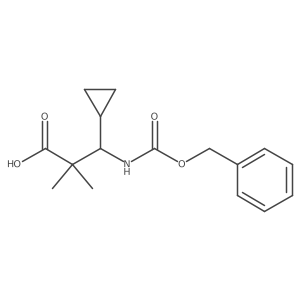 (3R)-3-{[(benzyloxy)carbonyl]amino}-3-cyclopropyl-2,2-dimethylpropanoic acid Structure
