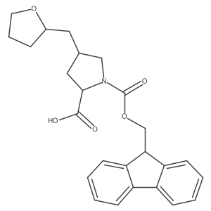 1-{[(9H-fluoren-9-yl)methoxy]carbonyl}-4-[(oxolan-2-yl)methyl]pyrrolidine-2-carboxylic acid Structure
