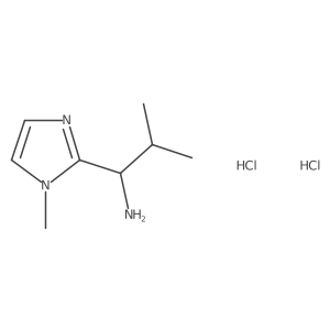 2-methyl-1-(1-methyl-1H-imidazol-2-yl)propan-1-amine dihydrochloride结构式