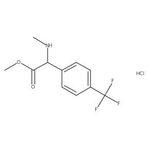 Methyl 2-(methylamino)-2-[4-(trifluoromethyl)phenyl]acetate hydrochloride结构式