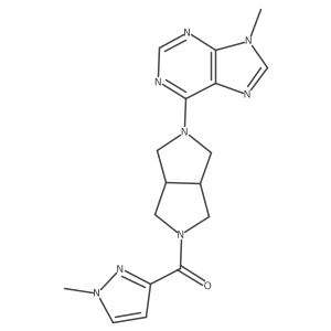 9-methyl-6-[5-(1-methyl-1H-pyrazole-3-carbonyl)-octahydropyrrolo[3,4-c]pyrrol-2-yl]-9H-purine Structure