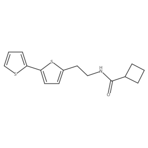 N-(2-{[2,2'-bithiophene]-5-yl}ethyl)cyclobutanecarboxamide Structure