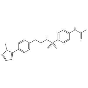N-[4-({2-[4-(1-methyl-1H-pyrazol-5-yl)phenyl]ethyl}sulfamoyl)phenyl]acetamide结构式