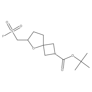 Tert-butyl 6-[(fluorosulfonyl)methyl]-5-oxa-2-azaspiro[3.4]octane-2-carboxylate结构式