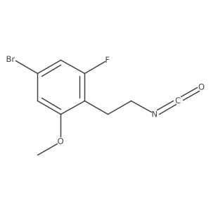 5-Bromo-1-fluoro-2-(2-isocyanatoethyl)-3-methoxybenzene结构式