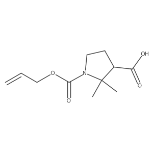 2,2-Dimethyl-1-[(prop-2-en-1-yloxy)carbonyl]pyrrolidine-3-carboxylic acid Structure
