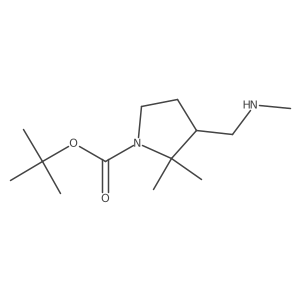 Tert-butyl 2,2-dimethyl-3-[(methylamino)methyl]pyrrolidine-1-carboxylate Structure