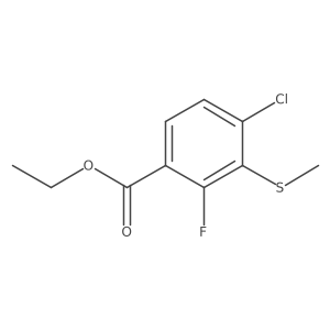 Ethyl 4-chloro-2-fluoro-3-(methylthio)benzoate结构式