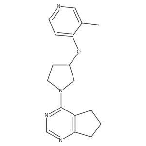 4-[(1-{5H,6H,7H-cyclopenta[d]pyrimidin-4-yl}pyrrolidin-3-yl)oxy]-3-methylpyridine Structure