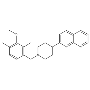 2-{1-[(4-Methoxy-3,5-dimethylpyridin-2-yl)methyl]piperidin-4-yl}-1,8-naphthyridine结构式