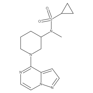 N-methyl-N-(1-{pyrazolo[1,5-a]pyrazin-4-yl}piperidin-3-yl)cyclopropanesulfonamide Structure