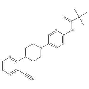 N-{5-[4-(3-cyanopyrazin-2-yl)piperazin-1-yl]pyridin-2-yl}-2,2-dimethylpropanamide结构式