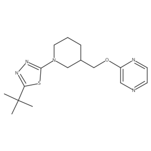 2-{[1-(5-Tert-butyl-1,3,4-thiadiazol-2-yl)piperidin-3-yl]methoxy}pyrazine Structure