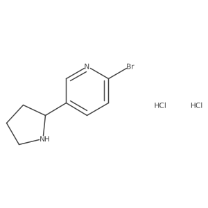 (S)-2-Bromo-5-(pyrrolidin-2-YL)pyridine dihydrochloride结构式