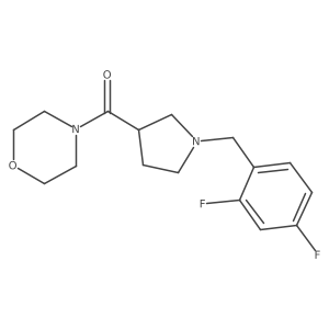4-{1-[(2,4-Difluorophenyl)methyl]pyrrolidine-3-carbonyl}morpholine结构式