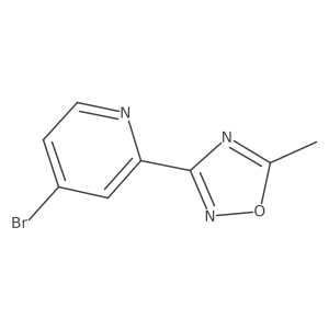 4-bromo-2-(5-methyl-1,2,4-oxadiazol-3-yl)Pyridine结构式