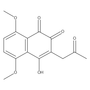 3-Acetonyl-2-hydroxy-5,8-dimethoxy-1,4-naphthoquinone结构式