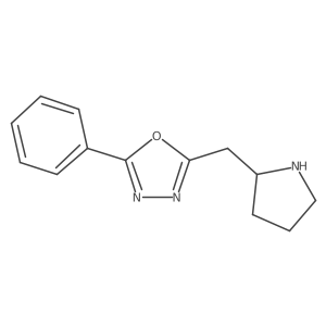 2-phenyl-5-[[(2S)-pyrrolidin-2-yl]methyl]-1,3,4-oxadiazole结构式