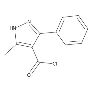 3-Methyl-5-phenyl-1H-pyrazole-4-carbonyl chloride结构式