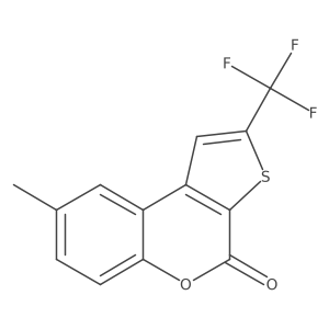 8-Methyl-2-(trifluoromethyl)-4H-thieno[2,3-c]chromen-4-one Structure