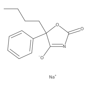Sodium 5-butyl-2-oxo-5-phenyl-2,5-dihydro-1,3-oxazol-4-olate结构式