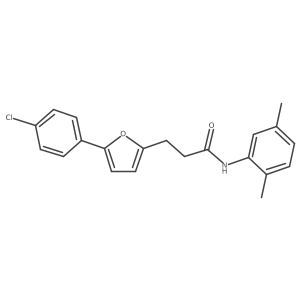 3-(5-(4-Chlorophenyl)furan-2-yl)-N-(2,5-dimethylphenyl)propanamide结构式