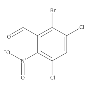 2-Bromo-3,5-dichloro-6-nitrobenzaldehyde Structure