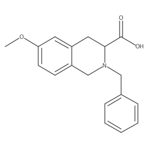 1,2,3,4-Tetrahydro-6-methoxy-2-(phenylmethyl)-3-isoquinolinecarboxylicacid结构式