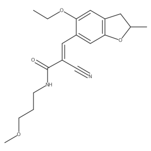 2-cyano-3-(5-ethoxy-2-methyl-2,3-dihydro-1-benzofuran-6-yl)-N-(3-methoxypropyl)prop-2-enamide结构式