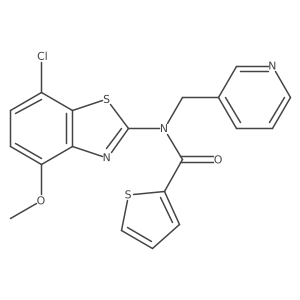 N-(7-chloro-4-methoxybenzo[d]thiazol-2-yl)-N-(pyridin-3-ylmethyl)thiophene-2-carboxamide结构式