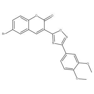 6-bromo-3-[3-(3,4-dimethoxyphenyl)-1,2,4-oxadiazol-5-yl]-2H-chromen-2-one Structure