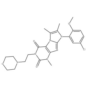 8-(5-chloro-2-methoxyphenyl)-1,6,7-trimethyl-3-(2-morpholinoethyl)-1H-imidazo[2,1-f]purine-2,4(3H,8H)-dione Structure