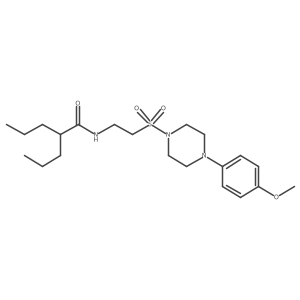 N-(2-((4-(4-methoxyphenyl)piperazin-1-yl)sulfonyl)ethyl)-2-propylpentanamide结构式