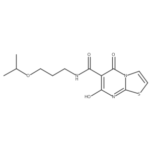 7-hydroxy-N-(3-isopropoxypropyl)-5-oxo-5H-thiazolo[3,2-a]pyrimidine-6-carboxamide结构式