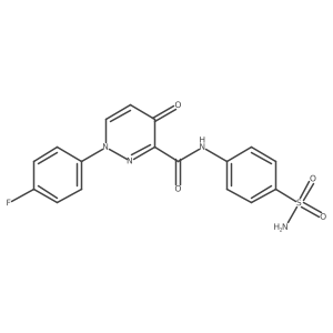 1-(4-fluorophenyl)-4-oxo-N-(4-sulfamoylphenyl)-1,4-dihydropyridazine-3-carboxamide Structure