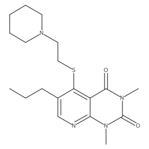 1,3-dimethyl-5-((2-(piperidin-1-yl)ethyl)thio)-6-propylpyrido[2,3-d]pyrimidine-2,4(1H,3H)-dione Structure