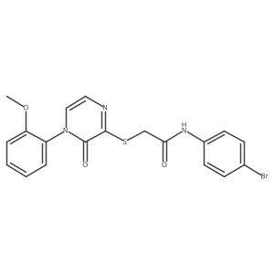 N-(4-bromophenyl)-2-((4-(2-methoxyphenyl)-3-oxo-3,4-dihydropyrazin-2-yl)thio)acetamide Structure