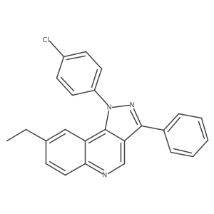 1-(4-chlorophenyl)-8-ethyl-3-phenyl-1H-pyrazolo[4,3-c]quinoline结构式