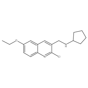 N-((2-Chloro-6-ethoxyquinolin-3-yl)methyl)cyclopentanamine结构式