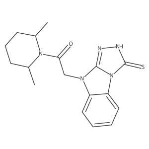 1-(2,6-Dimethyl-piperidin-1-yl)-2-(3-mercapto-benzo[4,5]imidazo[2,1-c][1,2,4]triazol-9-yl)-ethanone Structure