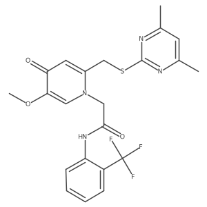 2-(2-{[(4,6-dimethylpyrimidin-2-yl)sulfanyl]methyl}-5-methoxy-4-oxo-1,4-dihydropyridin-1-yl)-N-[2-(trifluoromethyl)phenyl]acetamide Structure