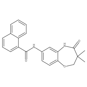 N-(3,3-dimethyl-4-oxo-2,3,4,5-tetrahydrobenzo[b][1,4]oxazepin-7-yl)-1-naphthamide结构式