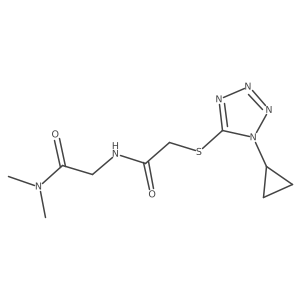 2-[[2-[(1-Cyclopropyl-1H-tetrazol-5-yl)thio]acetyl]amino]-N,N-dimethylacetamide Structure